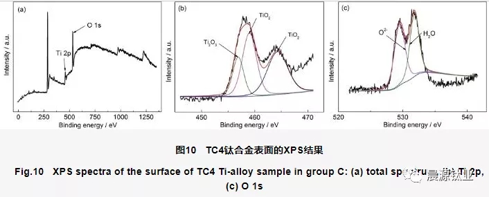 TC4钛合金表面的XPS结果