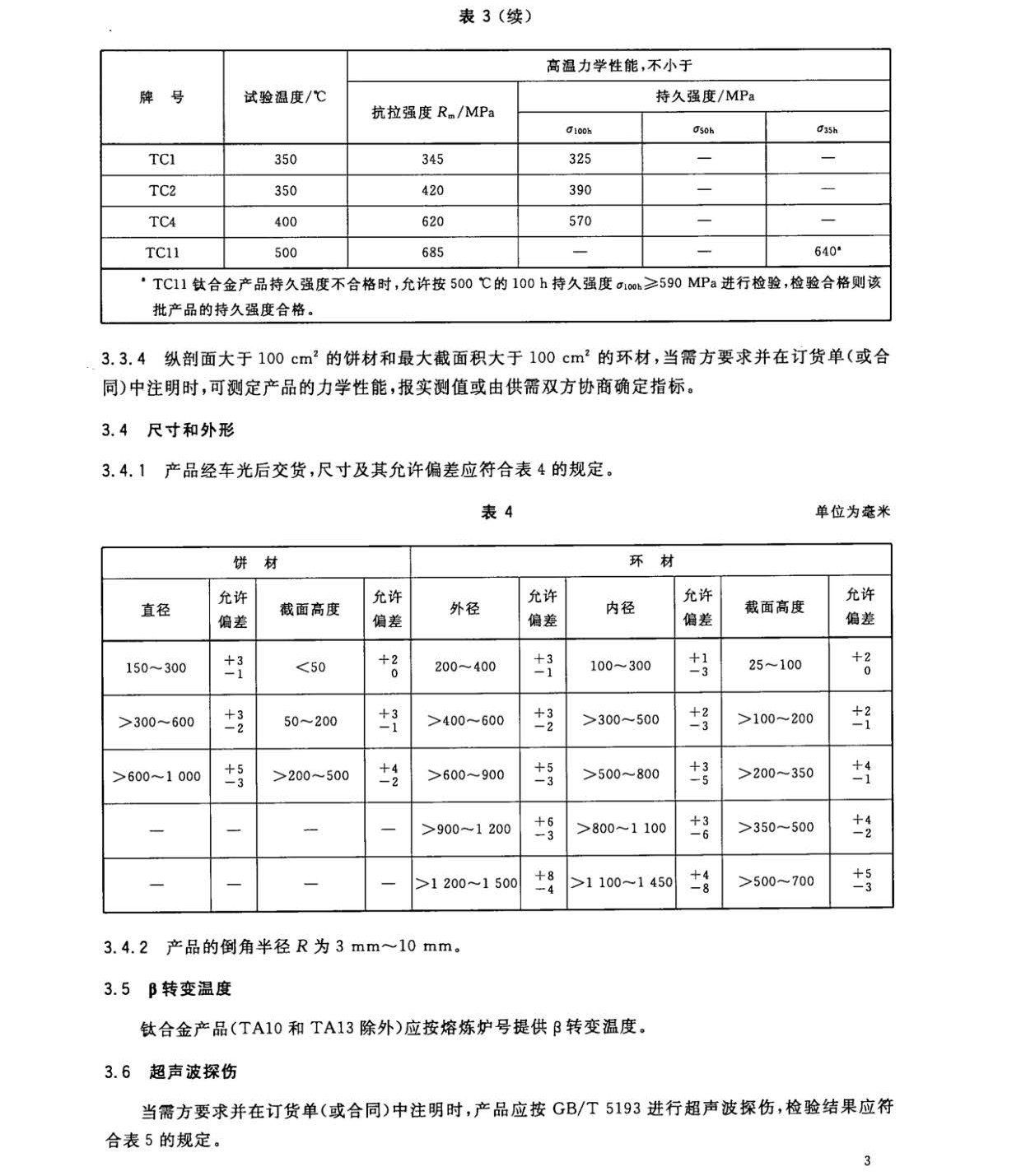 钛及钛合金饼和环国家标准 GB/T 16598-2013