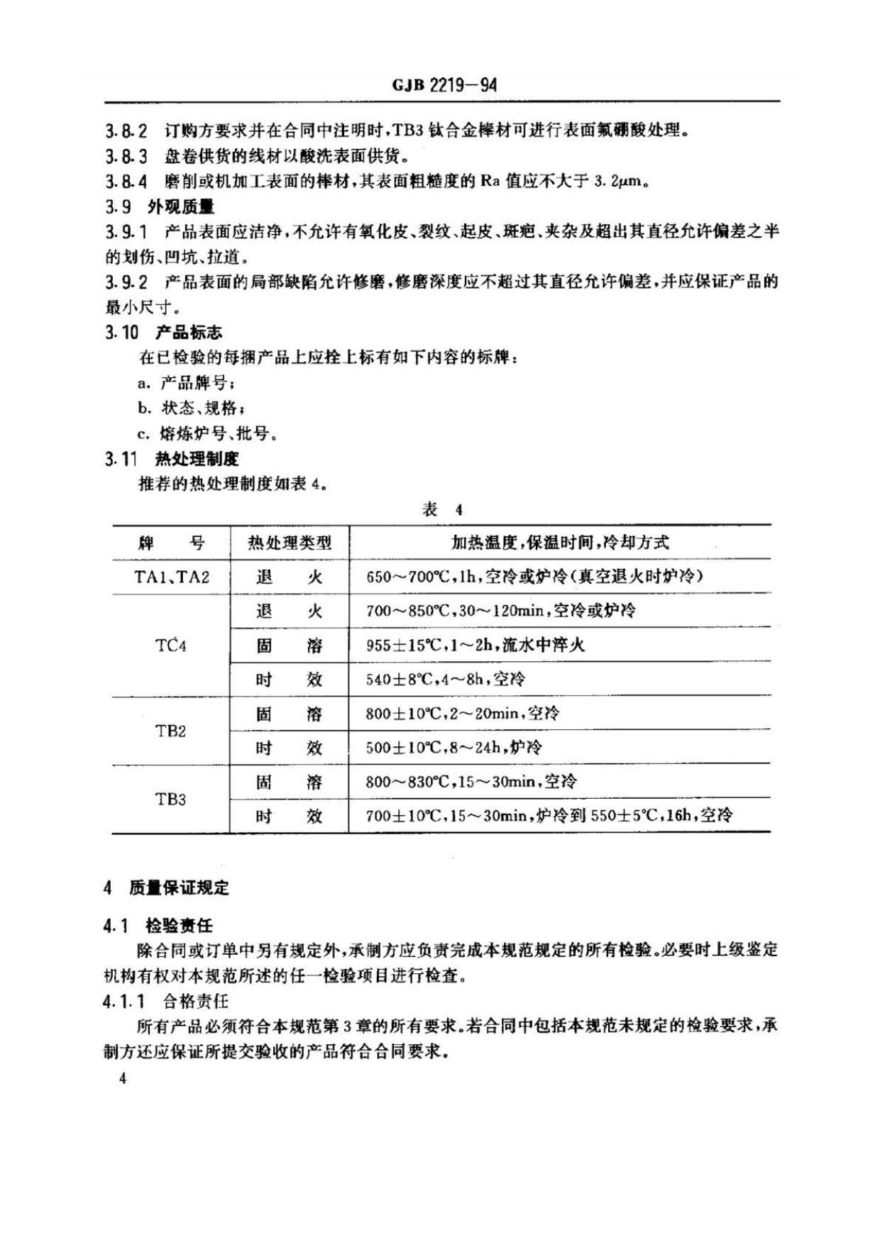 紧固件用钛及钛合金棒（线）材规范国军标 GJB 2219-94